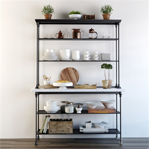 Shelving in the kitchen